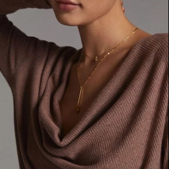 NEW Anthropologie Draped Cowl Neck Top XL - Picture 3 of 12